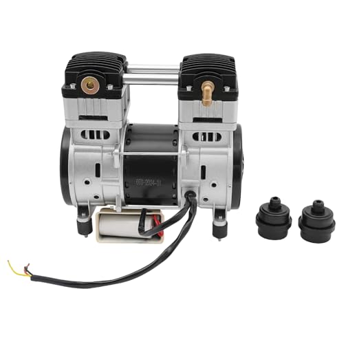 HUSPOO Luftkompressor Pumpenkopf | 220V Reiner Kupfermotor | Mit 2x Schalldämpfern & Thermoschutz | Für Werkstatt/Industrie Montage (1500W) von HUSPOO