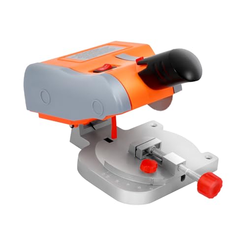 Mini Kappsäge Gehrungssäge, 7800 U/Min Tischtrennsägen, 0-45° Einstellbar, Gehrungssäge Stahl Sägeblatt Kreissäge Stahl Sägeblatt für Holz, Zink, Aluminium von HUSPOO