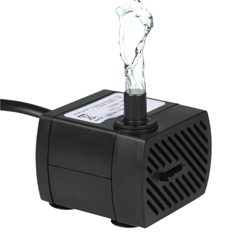 110V/220V 2.5W/3W/4W/5W Ultra-Quiet Submersible Water Fountain Pump Filter Fish Pond Aquarium Water Pump Tank Garden Fountain(Pump with 1m tube,2.5W) von HUSXWKDQP