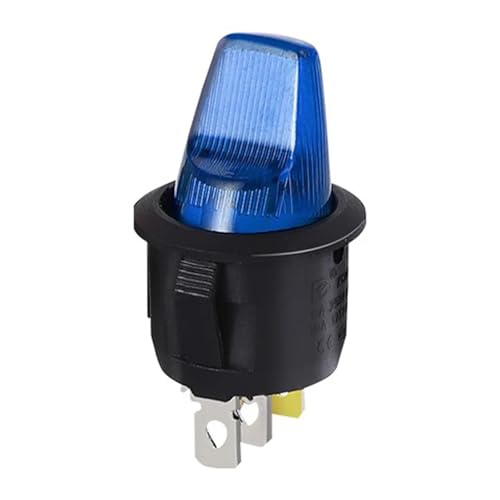 1PCS Rocker Switch ON-OFF 12V 220V LED Illuminated Lamp With Specail Button Toggle Switches For Auto Car Motor(BLUE,12V) von HUSXWKDQP
