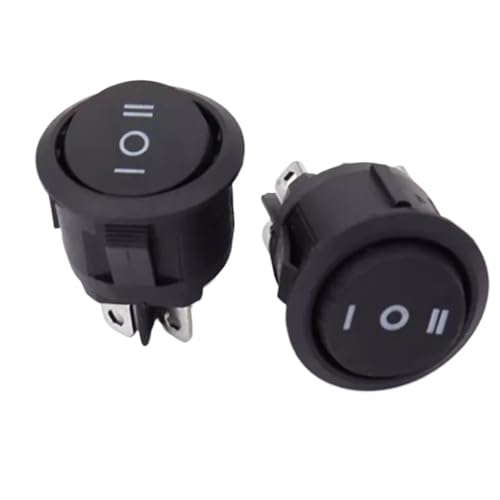 2/5pcs KCD1 20mm Round Switch 6PIN ON-OFF-ON 3 Position Rocker Switch 10A 125V(2pcs) von HUSXWKDQP