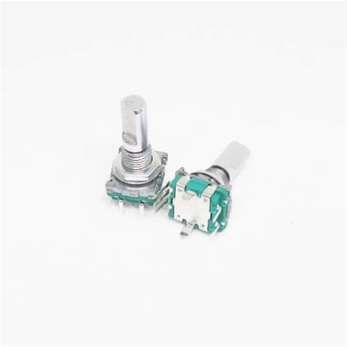 5pcs 360 Degree Rotary Encoder EC11 Push Button 5pin Handle 15/20mm Long(Green,15mm half handle) von HUSXWKDQP