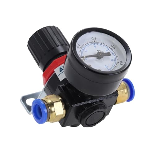 HUSXWKDQP AR2000 1/4" Thread BSP Pneumatic Air Compressor Pressure Regulator Reduction Valve 4MM 6MM 8MM 10MM 12MM Connector Fittings(AR2000 w BT 8mm) von HUSXWKDQP