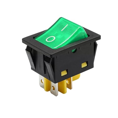 Heavy Duty 30A 250VAC KCD4 Rocker Switch on off dpst LED switch 4 pin 4 feet red green blue white yellow switch(Green,Other voltage) von HUSXWKDQP