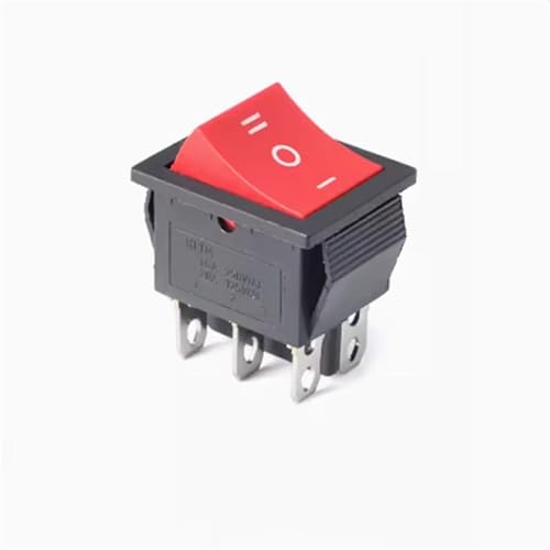 KCD4 Rocker Switch ON-OFF ON-OFF-ON 6PIN Electrical Equipment With Light Power Switch 16A 250VAC /250A 125V(6P3T red) von HUSXWKDQP