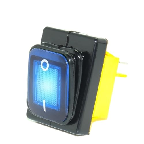KCD4 T85 220V 30A heavy duty red blue green IP68 waterproof led toggle switch 4pins on off marine freeze rocker switch(Yellow,24v) von HUSXWKDQP