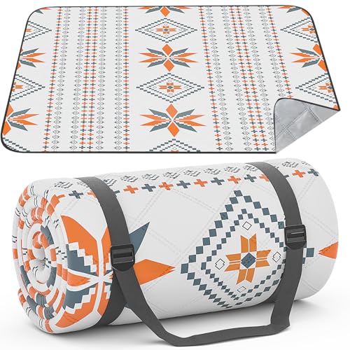 HUTHIM Picknickdecke 200x200 cm Wasserdicht Maschinenwaschbar: Stranddecke Sandfrei Outdoor Decke Waschbar Faltbar Strandmatte mit Tragegurt - perfekt für Strand, Camping & Picknick (4-6 Personen) von HUTHIM