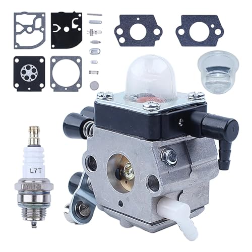 Vergaser for FS38 HS45 FS45 FS46 FS55 C1Q S186 mit Vergasermembrandichtung Reparatursatz Zündkerze Kettensäge von HUTJWYN