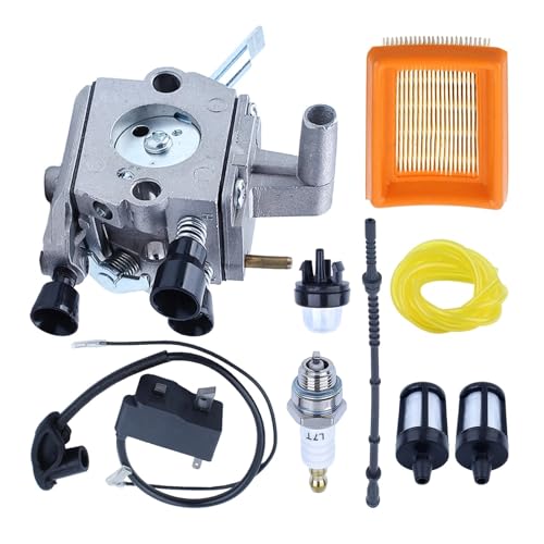 Vergaser mit Zündspulenfilter-Kit passend for Freischneider FS120 FS200 FS250 41341200653 41341200603 von HUTJWYN