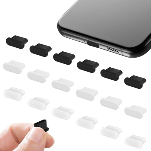 HUTRADE 18 Stück USB C Staubschutz, Universal USB C Schutzkappe, Langlebige Ladebuchse Schutz, Leichte Staubschutz USB C, Hochwertige USB C Abdeckung von HUTRADE