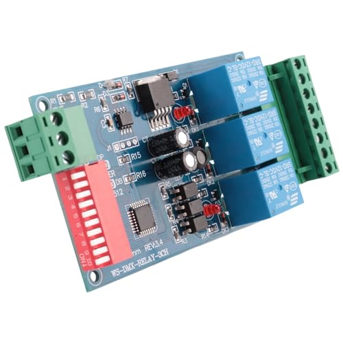 HUTSRAI Relais Ausgang 3CH 512, LED-Controller-Karte DMX512, LED-Decoder DMX512, Relais-Schalter-Controller HUTSRAI Relais Ausgang 3CH 512, LED-Controller-Karte DMX512, LED-Decoder DMX512, Relais-Schalter-Controller von HUTSRAI