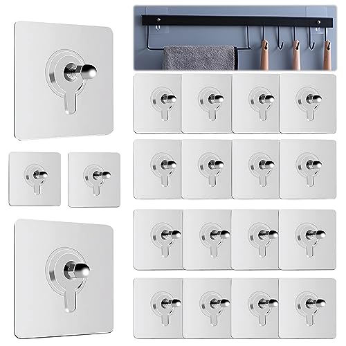 20 Stück Bilderhaken Selbstklebend, Transparent Klebehaken, 11 & 18 mm Schraubstange, Klebeschrauben Bilderrahmen Haken mit Schrauben, Wandbefestigung Ohne Bohren, Maximale Belastung 5 kg 20 Stück Bilderhaken Selbstklebend, Transparent Klebehaken, 11 & 18 mm Schraubstange, Klebeschrauben Bilderrahmen Haken mit Schrauben, Wandbefestigung Ohne Bohren, Maximale Belastung 5 kg von HUTVD