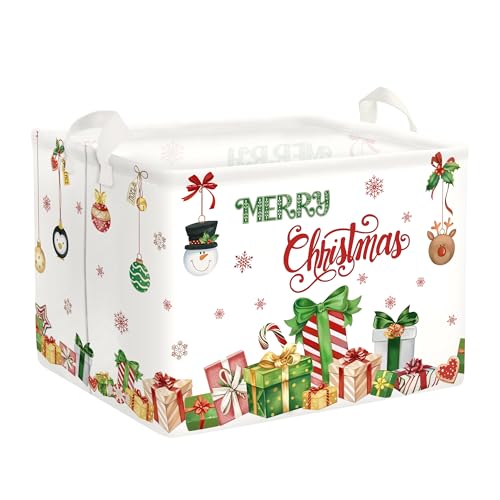 HUUMONSS Rentier Weihnachts Geschenkbox für Jungen Mädchen Wasserdicht Kleidung Spielzeug Aufbewahrungskorb für Kinderzimmer Bad,Weiß,36L HUUMONSS Rentier Weihnachts Geschenkbox für Jungen Mädchen Wasserdicht Kleidung Spielzeug Aufbewahrungskorb für Kinderzimmer Bad,Weiß,36L von HUUMONSS