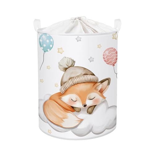 HUUMONSS Schlafende Tiere Kinder Wäschekorb Faltbar für Jungen Mädchen Groß Kleidung Spielzeug Aufbewahrungskorb für Kinderzimmer Bad, Fuchs, 63L HUUMONSS Schlafende Tiere Kinder Wäschekorb Faltbar für Jungen Mädchen Groß Kleidung Spielzeug Aufbewahrungskorb für Kinderzimmer Bad, Fuchs, 63L von HUUMONSS