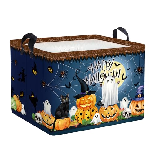 HUUMONSS Spooky Halloween Kinder Aufbewahrungskorb Geist Fledermaus Kürbis Faltbar für Jungen Mädchen Buh Groß Kleidung Spielzeug Wäschekorb für Kinderzimmer Bad,Hut-Hexe,40*30*30 cm HUUMONSS Spooky Halloween Kinder Aufbewahrungskorb Geist Fledermaus Kürbis Faltbar für Jungen Mädchen Buh Groß Kleidung Spielzeug Wäschekorb für Kinderzimmer Bad,Hut-Hexe,40*30*30 cm von HUUMONSS