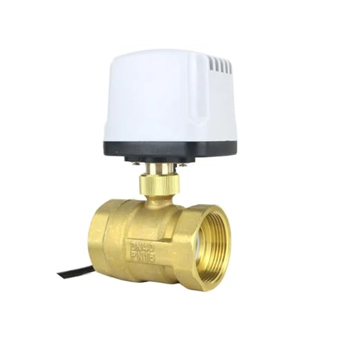 HUUOQIWY IP65 Wasserdichter motorisierter Kugelhahn 220 V 12 V 24 V 3-Draht 2 Steuerung Elektrischer Messing-Kugelhahn Metallmotor mit großem Drehmoment(12VDC,DN15) von HUUOQIWY