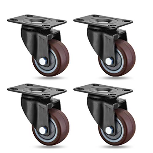 HUUOQIWY Rollen mit Bremsen, 2″Möbelrollen im 4er-Pack, feststellbare Rollen for Couchtisch, schützender Boden(2 no Brake+2 with Brake) von HUUOQIWY