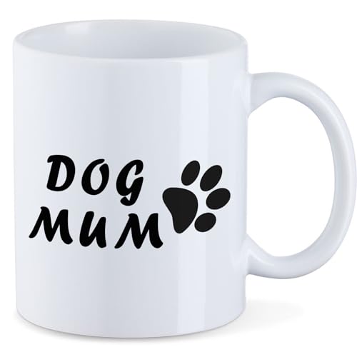 HUURAA Kaffeetasse Dog Mum Tapse Keramik Tasse 330ml mit Motiv Geschenk für alle Hundemenschen von HUURAA