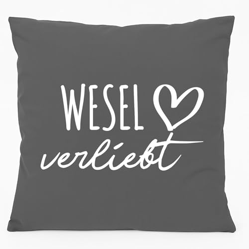 Huuraa Sofakissen Wesel verliebt Geschenk 40x40cm mit Füllung Steel Grey Baumwolle Wesel Mitbringsel Huuraa Sofakissen Wesel verliebt Geschenk 40x40cm mit Füllung Steel Grey Baumwolle Wesel Mitbringsel von Huuraa