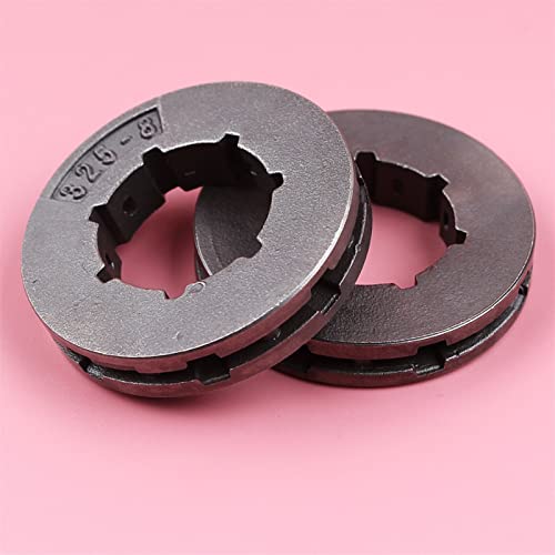HUVNEXA 2pcs Lot 325 Pitch 8 Teeth ID 19mm Sprocket Rim, for Husqvarna, 55,for Rancher, 154 254 254XP 257 262 262XP 50 51 55 Chainsaw von HUVNEXA