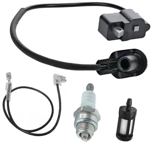 HUVNEXA 4134 400 1301 Zündspule, for STIHL, BT120 FS120 FS120R FS200 FS200R FS250 FS300 FS350 FR350 BT120C BT121 Motorsense, Kettensäge, ersetzt 1306, mit Zündkerzenölfilter von HUVNEXA
