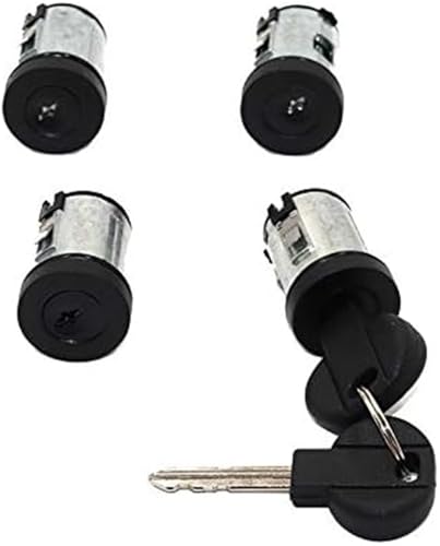 HUVNEXA Autotürschlosszylindersatz, for Citroen, Jumpy, for Fiat, Scudo, for Peugeot, Expert 1995-2006 9170AY 4162C9 4162L0 (Farbe: 1 Schloss) Autotürschlossriegel(BLACK 4 Lock) von HUVNEXA