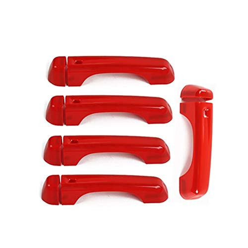 HUVNEXA For Jeep, for Wrangler JL 2018+ ABS-Heckklappengriff-Außentürgriff-Zierabdeckungsaufkleber Autotürgriffabdeckung(B Red) von HUVNEXA
