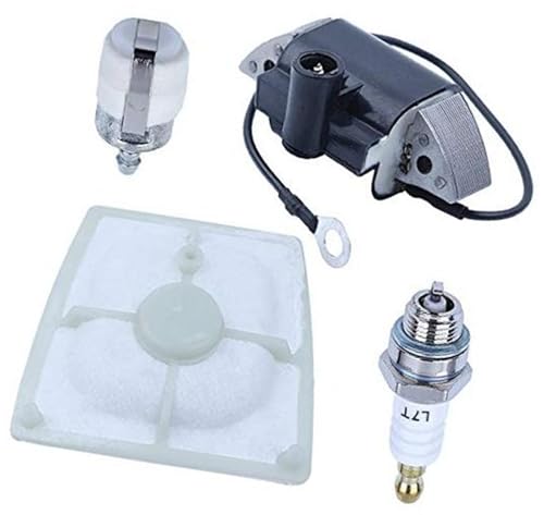HUVNEXA ST 041 Kettensägen-Zündspulen-Luftfilter-Set, for STIHL, 041AV 041FB 041G Ersatzteile, for Farm BOSS OEM 11104043200 mit Zündkerzen-Kraftstofffilter von HUVNEXA