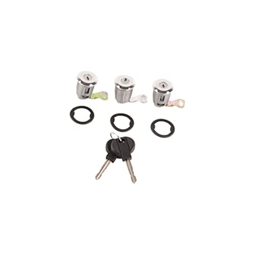 HUVNEXA Türschloss-Set, 252522 Autotürschlosszylinder-Set mit Schlüsseln, for Partner, Berlingo Xsara Autotürschlossriegel(BLACK#1) von HUVNEXA