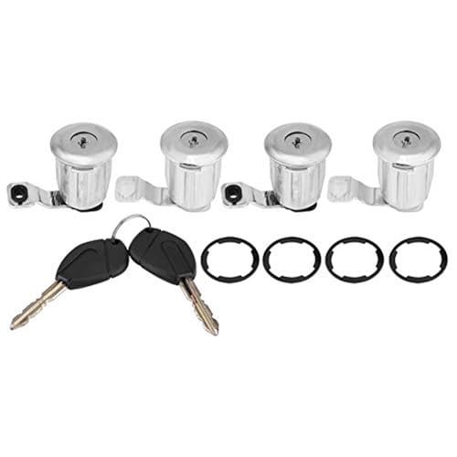 HUVNEXA Türschloss-Set, 252522 Autotürschlosszylinder-Set mit Schlüsseln, for Partner, Berlingo Xsara Autotürschlossriegel(BLACK#2) von HUVNEXA