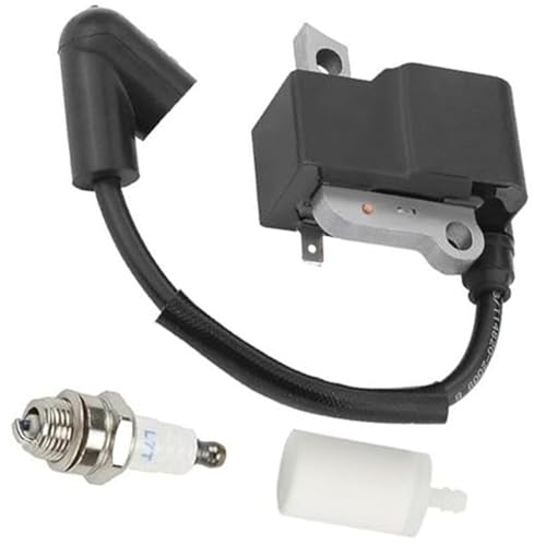 HUVNEXA Zündmodulspule mit Zündkerze, for Husqvarna, 435 435E 440E 445 E 450 450E Kettensäge, for JONSERED, CS2245 CS2245S CS2250S ersetzt 573935702 544243801 573935701 505427201 von HUVNEXA