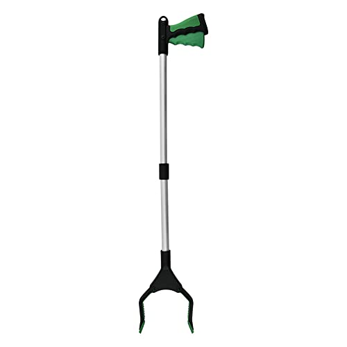 HUWEIJIA Foldable Litter Waste Garbage Reachers Magnetic Pickers Pick Up Tools Gripper Extender Grabber Swivel Jaw Collapsible Trash Picking Grab Tool for Elderly,Disabled and Children (Green) von HUWEIJIA