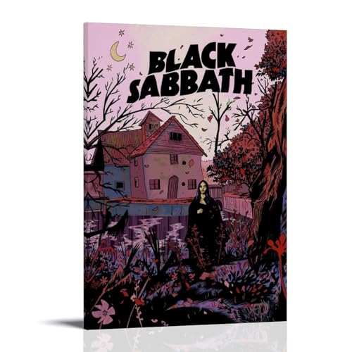 HUWERYW Black Sabbath Album-Poster, schöne Leinwand, Wandkunst, Dekoration, Raum, Leinwand, Kunst, Zimmer, Schlafzimmer, Dekoration, 30 x 45 cm, Rahmenstil HUWERYW Black Sabbath Album-Poster, schöne Leinwand, Wandkunst, Dekoration, Raum, Leinwand, Kunst, Zimmer, Schlafzimmer, Dekoration, 30 x 45 cm, Rahmenstil von HUWERYW