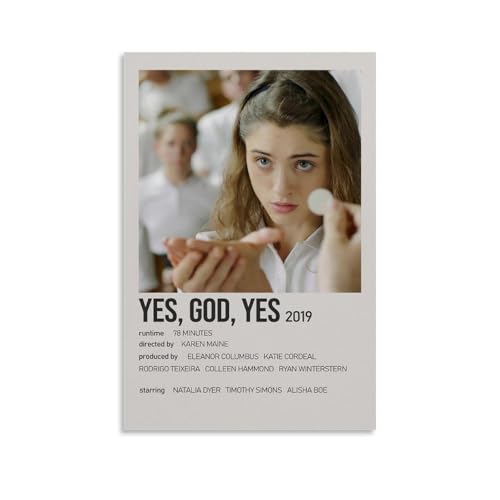 HUWERYWHUY Poster auf Leinwand, Motiv "Ja, Gott, Ja", Wandkunstdruck, ästhetisches Poster, moderne Kunst, Gemälde für Wohnzimmer, 50 x 75 cm, ungerahmter Stil von HUWERYWHUY