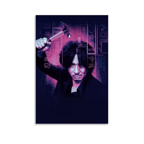 HUWERYWHUY Poster auf Leinwand, Motiv: Oldboy, Kunstdruck, ästhetisches Poster, moderne Kunst, Gemälde für Wohnzimmer, 60 x 90 cm, ungerahmter Stil HUWERYWHUY Poster auf Leinwand, Motiv: Oldboy, Kunstdruck, ästhetisches Poster, moderne Kunst, Gemälde für Wohnzimmer, 60 x 90 cm, ungerahmter Stil von HUWERYWHUY