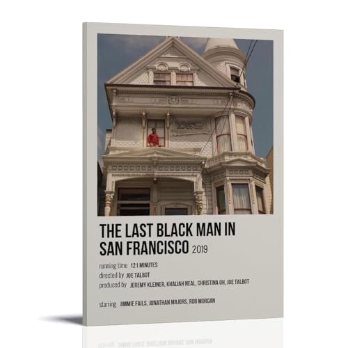 HUWERYWHUY Poster auf Leinwand "The Last Black Man in San Francisco", Wandkunstdruck, ästhetisches Poster, moderne Kunstgemälde für Wohnzimmer, 30 x 45 cm, Rahmenstil von HUWERYWHUY