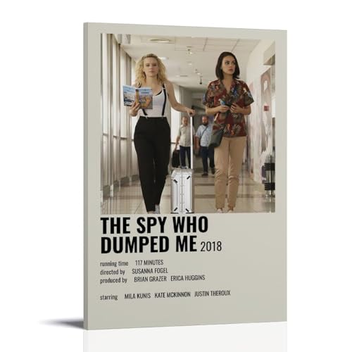 HUWERYWHUY Poster auf Leinwand "The Spy Who Dumped Me", Kunstdruck, ästhetisches Poster, moderne Kunst, Gemälde für Wohnzimmer, 30 x 45 cm, Rahmenstil von HUWERYWHUY