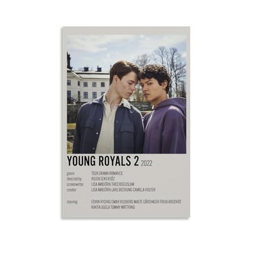 HUWERYWHUY Young Royals 2 Poster auf Leinwand, Wandkunstdruck, ästhetisches Poster, moderne Kunst, Gemälde für Wohnzimmer, 60 x 90 cm, ungerahmter Stil von HUWERYWHUY