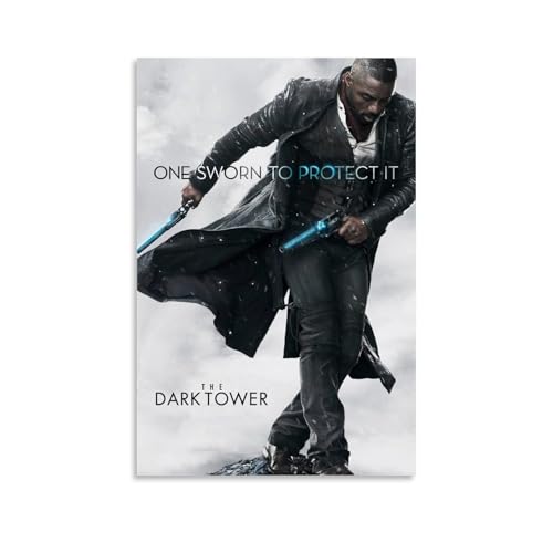 Poster auf Leinwand "The Dark Tower", Kunstdruck, ästhetisches Poster, moderne Kunst, Gemälde für Wohnzimmer, 50 x 75 cm, ungerahmter Stil von HUWERYWHUY