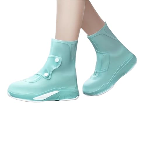 2 Paar Überschuhe for Regenschuhe, wiederverwendbar, wasserdicht, for Herren und Damen, rutschfeste, waschbar Für Verschiedene Orte(Green,2XL fit 43-45) von HUWOYG