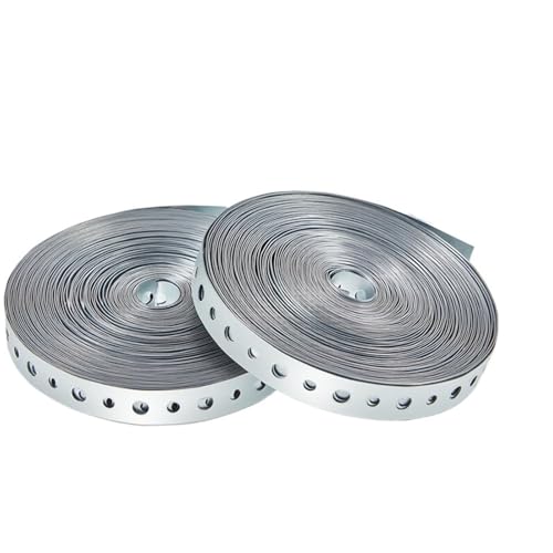 2 Rollen verzinkter Rohraufhängergurt mit Löchern, Rohraufhänger for Aufhängen der Rohrstütze Für Installation von HUWOYG