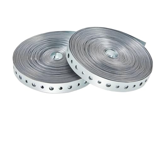 2 Rollen verzinkter Rohraufhängergurt mit flexiblem Lochbesatz for Aufhängen der Rohrstütze Für Installation 2 Rollen verzinkter Rohraufhängergurt mit flexiblem Lochbesatz for Aufhängen der Rohrstütze Für Installation von HUWOYG