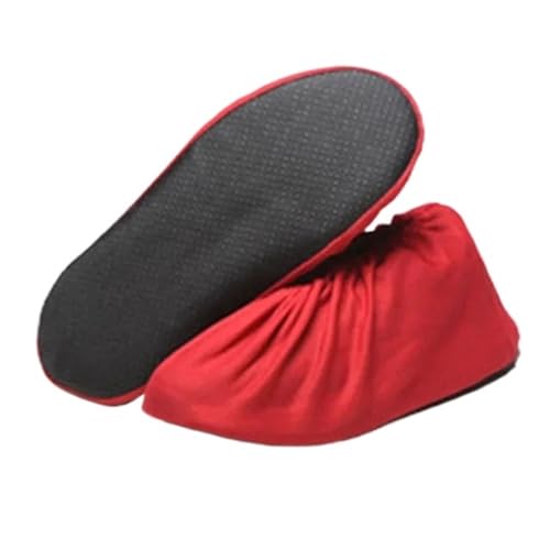 3 Paar Schuhüberzüge, wasserdicht, rutschfest, wiederverwendbar, for Regenstiefel, atmungsaktiv, for den Innenbereich, waschbare Überschuhe Für Verschiedene Orte(Red) von HUWOYG