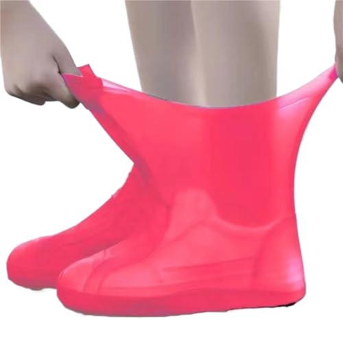 5 Paar Wanderschuhüberzüge, wasserdicht, Schuhschutz, Regenschuhüberzug, wiederverwendbar, verdickt, for Regenstiefel im Freien Für Verschiedene Orte(Red,M) von HUWOYG