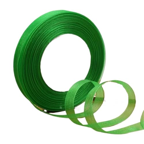 50 Yards/Rolle 10 mm Organzabänder Transparente Schneegazespitze for Geschenkverpackungen Weihnachtsfeier Deko Seidenstoff DIY Handwerk Für Basteln(Green) von HUWOYG