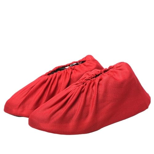 6 Paar wasserdichte, rutschfeste Schuhüberzüge for Schuhe, wiederverwendbare Regenstiefel-Abdeckung, waschbare Überschuhe for den Innenbereich Für Verschiedene Orte(Red) von HUWOYG