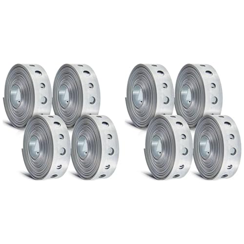 8 Stück verzinkter Aufhängergurt, Metallumreifung mit Löchern, Rohraufhänger for Aufhängen von Rohrstützen, 10 Fuß Für Installation von HUWOYG