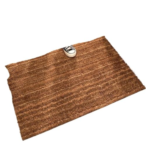 Außen-Haustürmatte, Eingangs-Fußmatte, 40 x 60 cm, gelbe Kokosfaser, verdickt 15 mm, rutschfeste Schuhe, saubere Matte, Teppich Für Haustür Innen Und Außen von HUWOYG