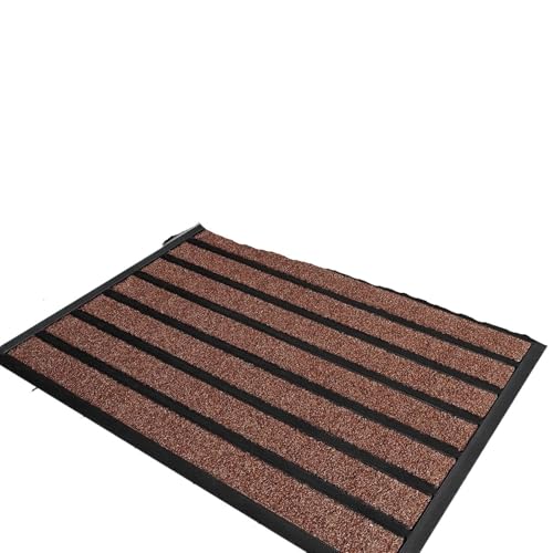 Fußmatte, Willkommensmatten for den Außenbereich, rutschfeste Fußmatten for, Flache Vordertürmatten, Teppich, Matte Für Haustür Innen Und Außen(Bright Burgundy) von HUWOYG
