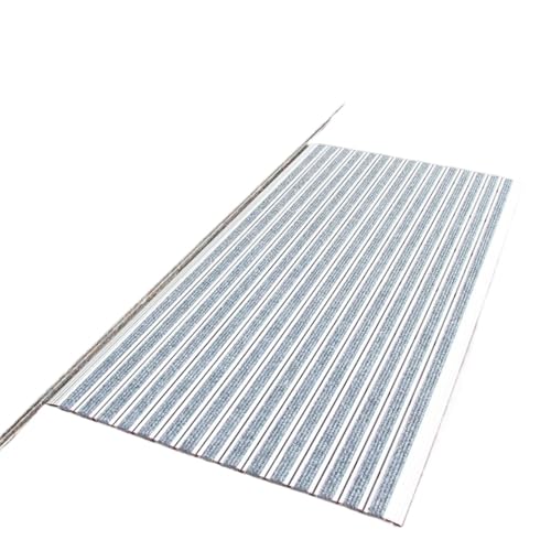 Fußmatte aus Aluminiumlegierung for den Außenbereich, absorbiert Wasser, Eingangsbereich, Heimdekoration, rechteckiger Teppich im Innenhof, Einkaufszentrum Für Haustür Innen Und Außen(Gray) von HUWOYG
